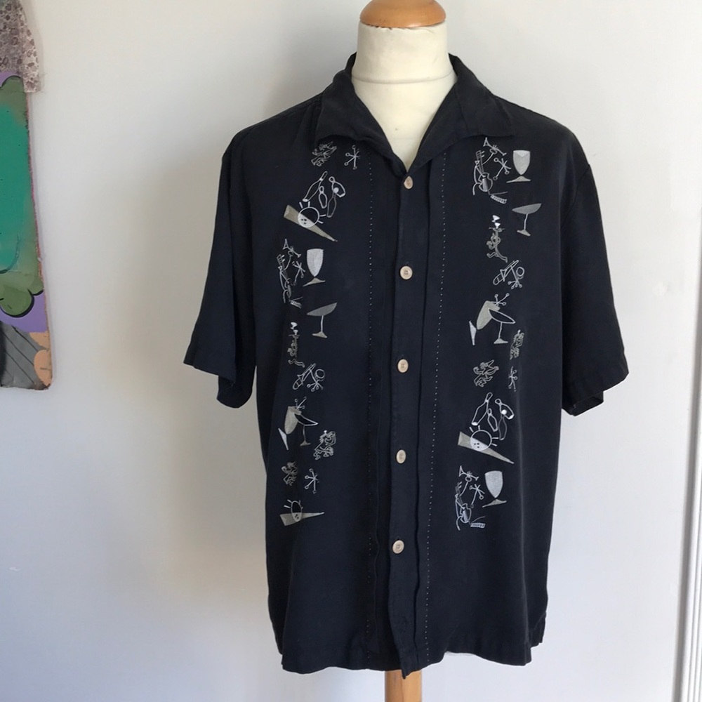 Nat Nast happy hour martini bowling Shirt Large
